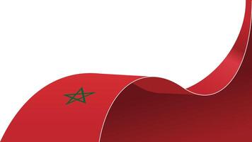 waving Morocco flag background with copy space for text. Morocco national day vector