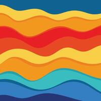 Vibrant Abstract Wave Pattern in Warm and Cool Tones. vector