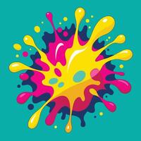 Vibrant color splash explosion design vector