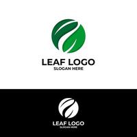 leaf logo design template vector