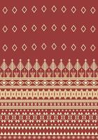 Vintage red and yellow abstract geometric Ethnic pattern. vector