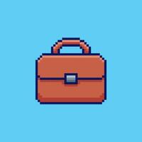Pixel art Briefcase game asset design vector