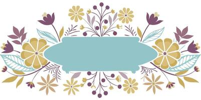 Floral frame with free space for text vector