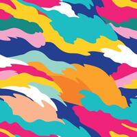 Colorful abstract pattern with waves and clouds vector