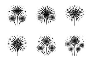 Fireworks illustration set vector