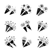 Fireworks icons set vector