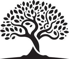 Silhouette Tree Art Design Illustration vector