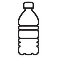 Empty Plastic Bottle Silhouette Icon Graphic vector