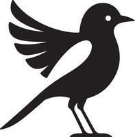 Stylish Silhouette of a Bird with Outstretched Wings vector
