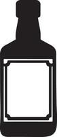 A Simple Silhouette Illustration of a Liquor Bottle vector