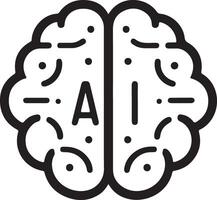Artificial Intelligence Brain AI Circuitry Illustration vector