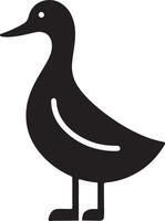 Clean Black Duck Icon Design Perfect for Branding and Websites vector