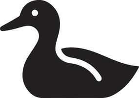 Charming Black Duck Silhouette Suitable for Various Applications vector