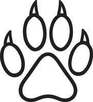 Canine Paw Print Line Art Design Illustration vector