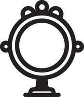 Classic Design of a Vanity Mirror with Ornate Frame vector