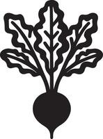 Bold Line Art Beetroot Vegetable Icon Graphic Design vector