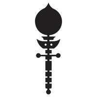 Unique Abstract Silhouette Scepter Design for Branding vector