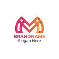 Letter M logo icon design template elements. Abstract letter M modern logotype icon design concept. vector
