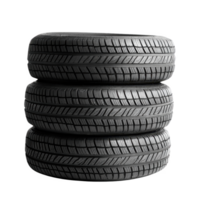 Tire stacking technique demonstration workshop space isolated on transparent background png