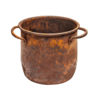 An old rusty pot on a transparent background png