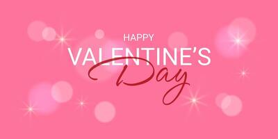 Valentine's Day card. Illustration with bokeh effect. February 14, 2025 vector