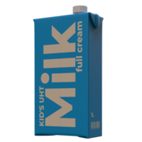 Large Milk Rear Right View 3D Render Design Element png