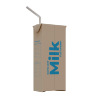 Medium Milk Rear Left View 3D Render Design Element png