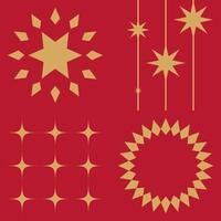 Scandinavian Festive Star Pattern Design vector