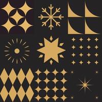 Geometric Scandinavian Christmas Blocks Design vector