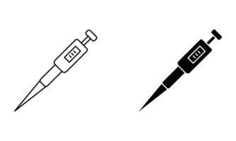 pipette with tip vector