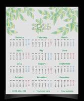 Ring in 2025 with a Fresh, Creative Calendar to Brighten Your Year vector