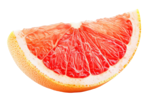 Slice of grapefruit isolated on transparent background png