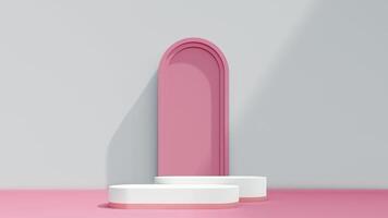 valentine display podium pedestal platform product stage minimal mockup background. valentine day scene geometric studio showcase stand abstract modern light show. shape realistic empty backdrop. video