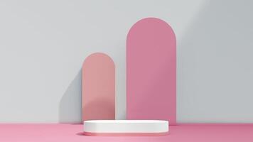 valentine display podium pedestal platform product stage minimal mockup background. valentine day scene geometric studio showcase stand abstract modern light show. shape realistic empty backdrop. video