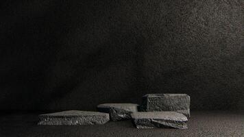 stone display podium product empty stage presentation platform minimal background. cosmetic beauty design pedestal modern stand rock backdrop space mockup. scene abstract blank floor show studio. video