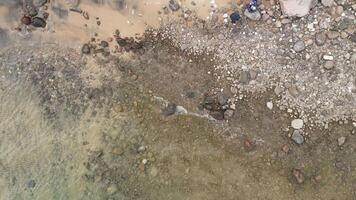 A view of the beach from above video
