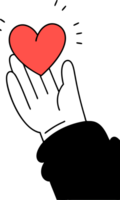 A heart at arm's length png
