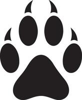 Big Cat Paw Print Silhouette Illustration for Branding and Logos vector