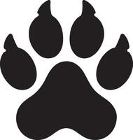 Paw Print Silhouette Illustration vector