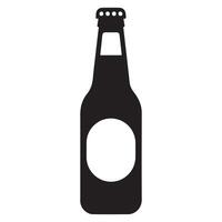 Beer Bottle Silhouette Illustration for Design Projects vector
