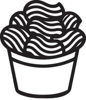 Silhouette Illustration of chips potato vector