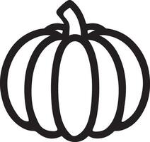 Charming Outline Pumpkin Illustration for Autumn Themed Projects vector