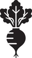 Beetroot Vegetable Silhouette Icon for Food and Health Designs vector
