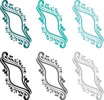 frame border royal style vector