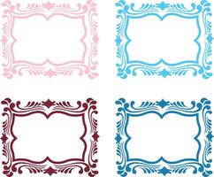 4 colors Frame Border vector