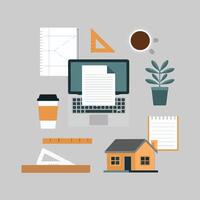 A white background with a few icons vector
