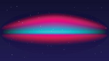 An abstract space with a bright blue and pink object vector