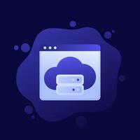 cloud storage service icon, design vector