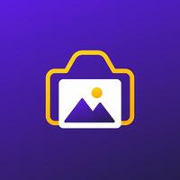 camera and photo icon for apps vector