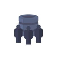 User base icon in flat design vector
